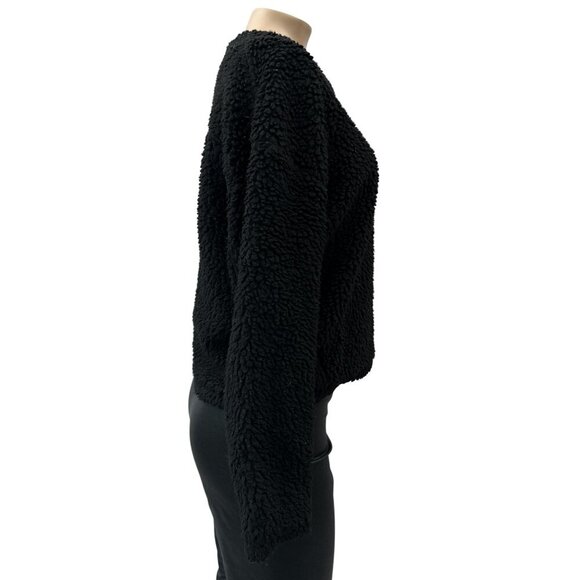 Lululemon Black Sherpa Fleece Wool Blend Pullover Warm Winter Sweater Women 4 - Picture 4 of 12